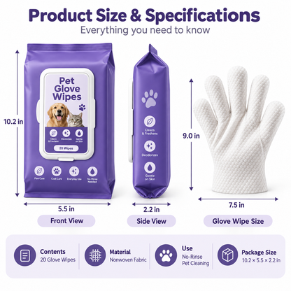 Pet Glove Wipes